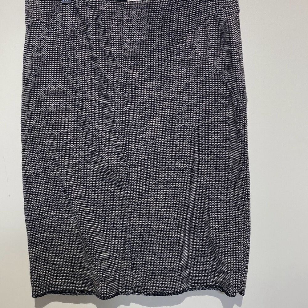 Elle‎ Women's Gray Elastic Waistband Textured Stretch Pencil Skirt Size Medium